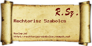 Rechtorisz Szabolcs névjegykártya